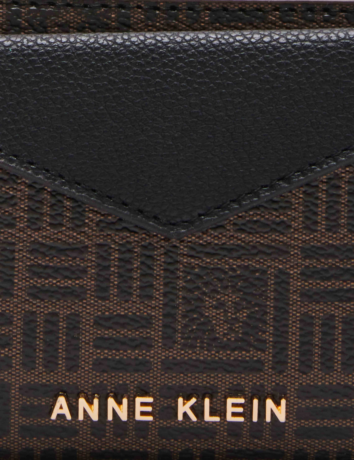 Anne Klein  AK Envelope Flap Curved Wallet In Tile Lion Logo