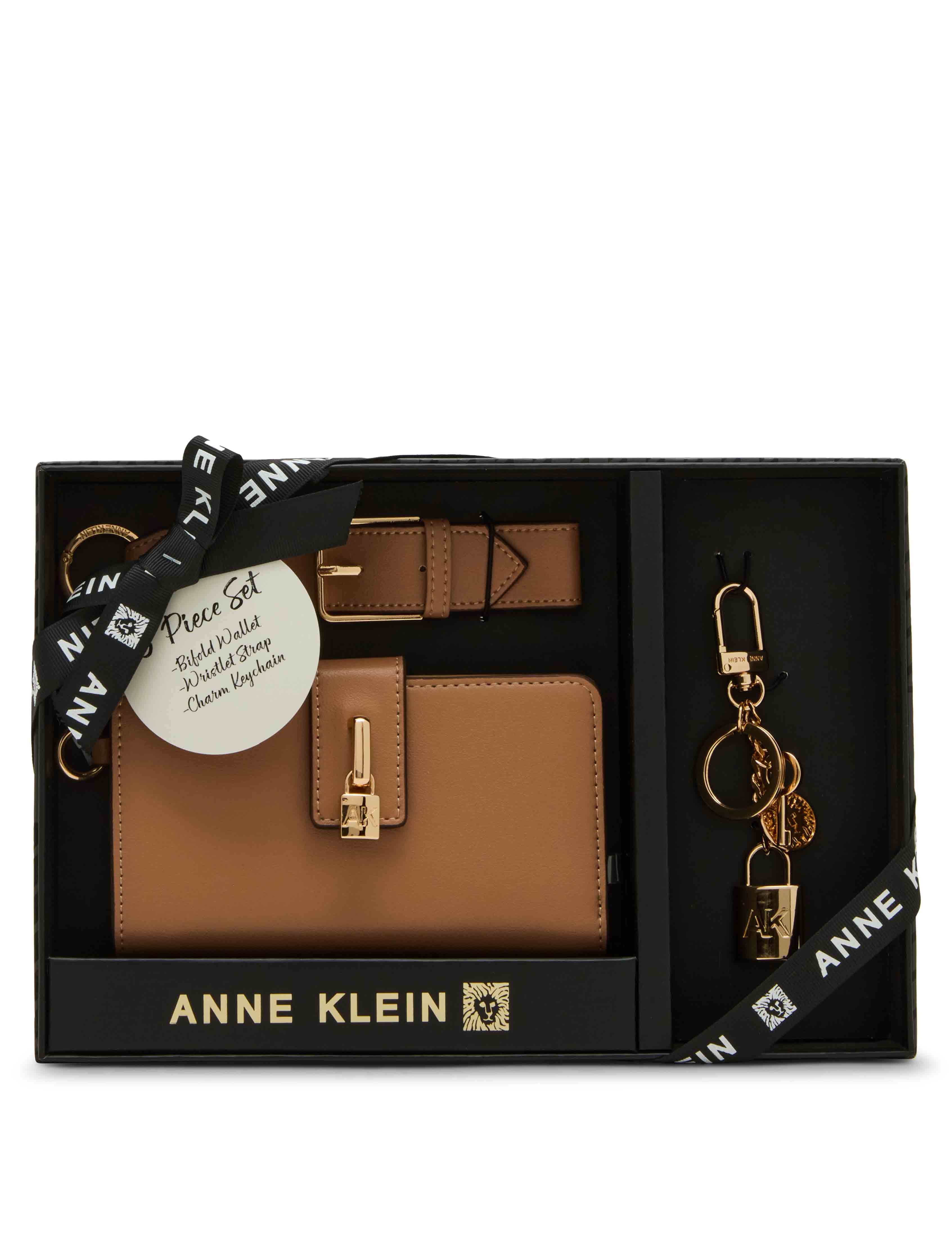 2 Piece Gift Set with Lock Wristlet and AK Bag Charm| Anne Klein