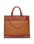 Anne Klein Natural/Chestnut Large Caining Tote With Chain Swag