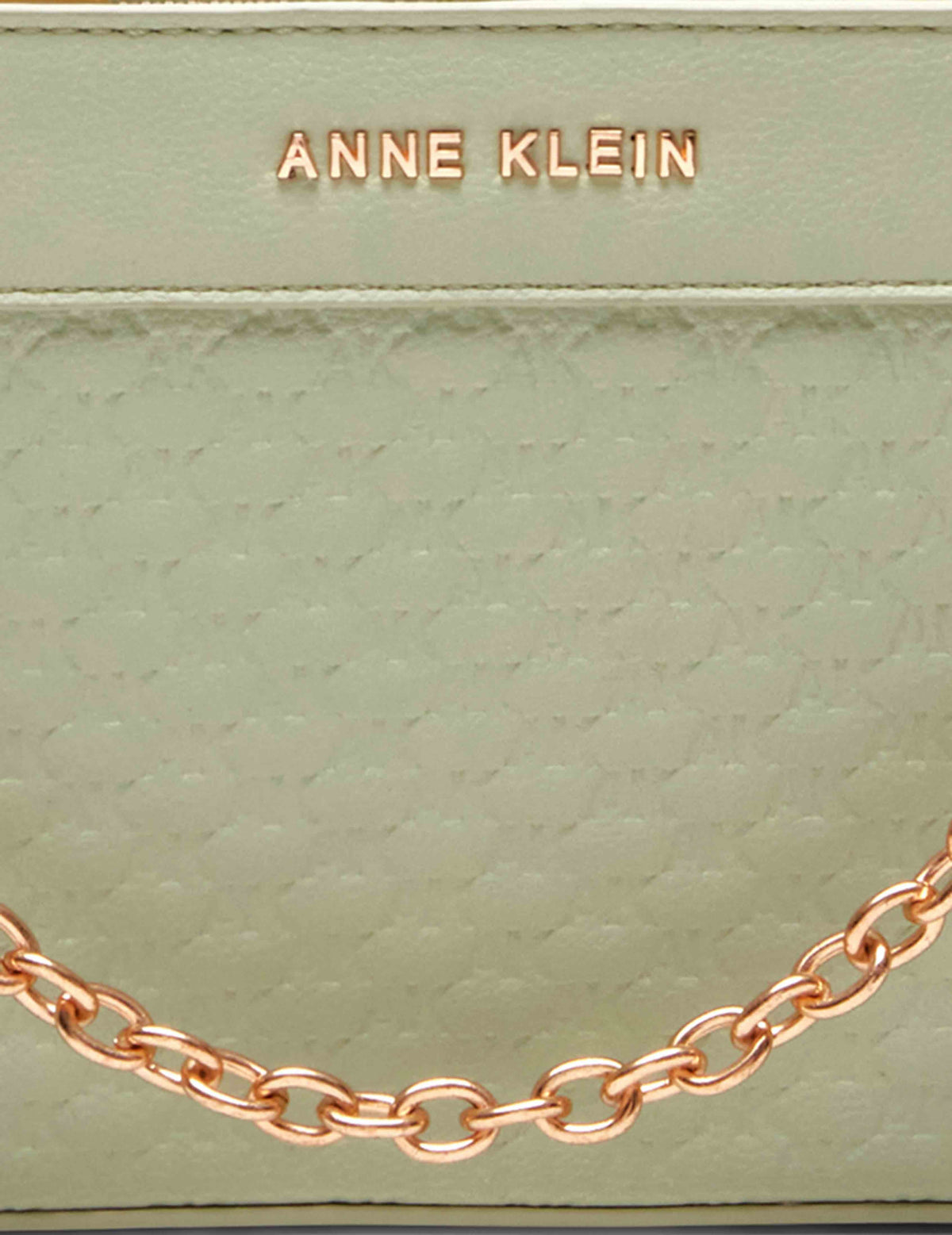 Anne Klein  AK Debossed Logo Pouchette With Chain