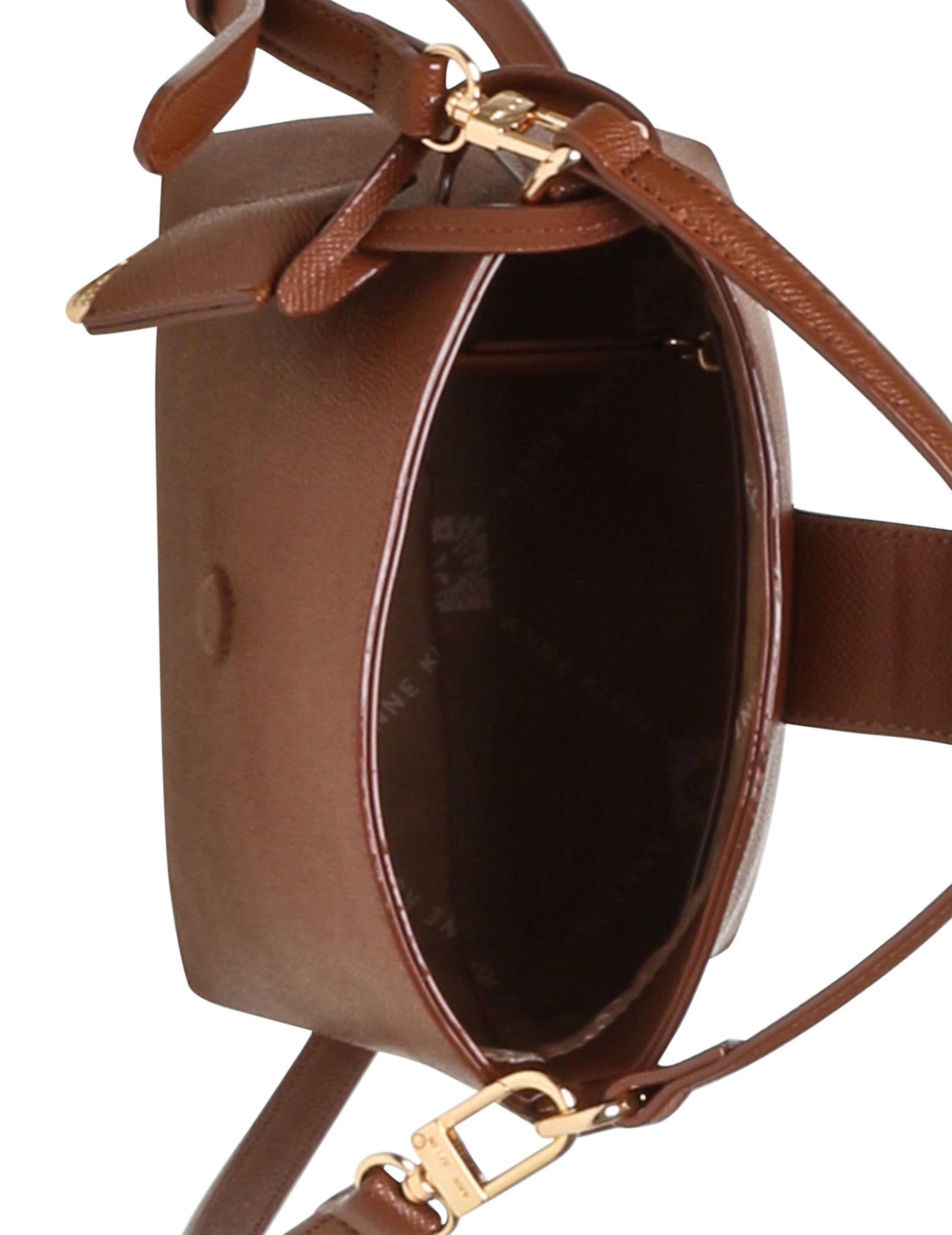 Anne Klein Small Sculpted Buckle Bucket with Convertible Strap