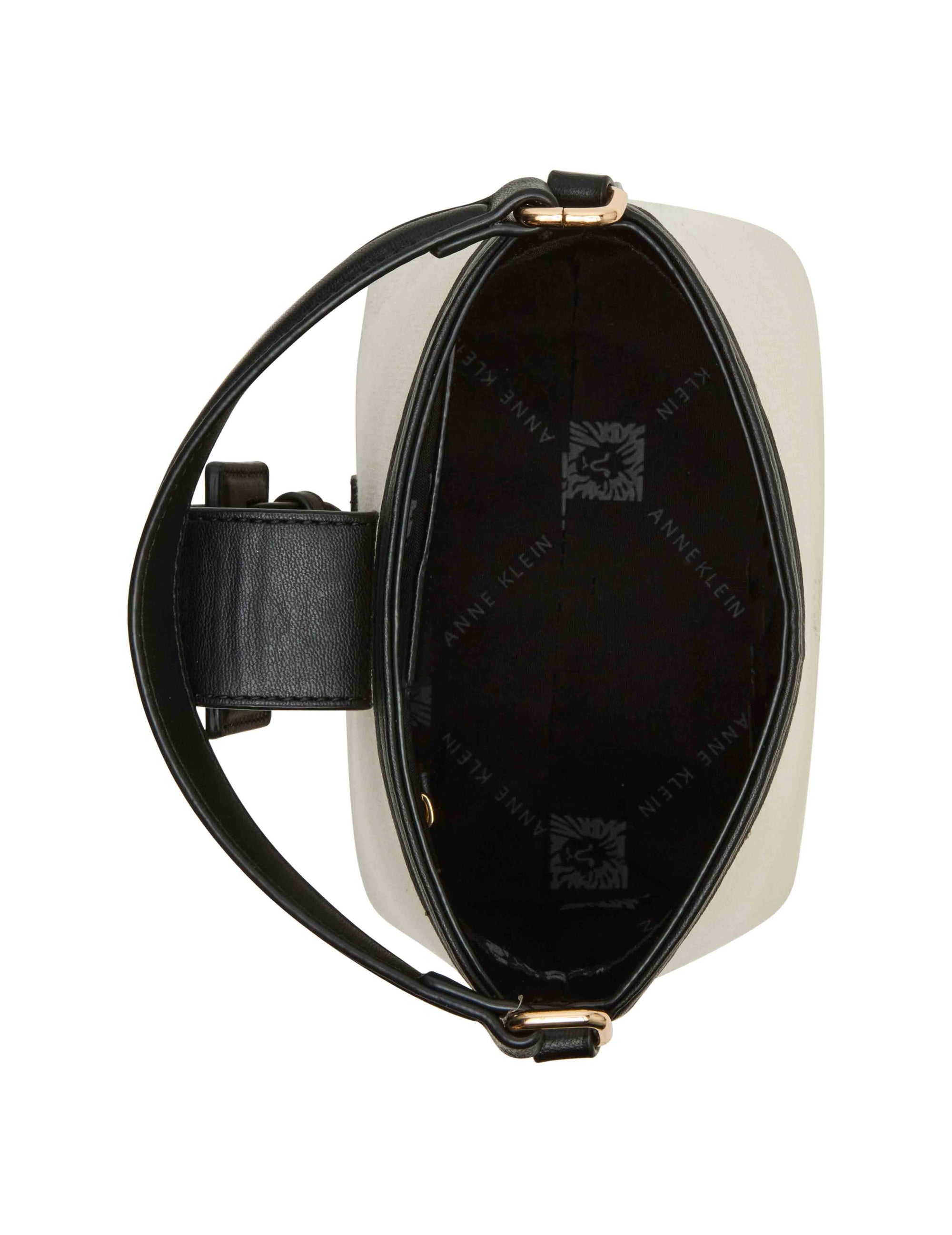 Anne Klein Small Covered Buckle Canvas Bucket With Convertible Strap