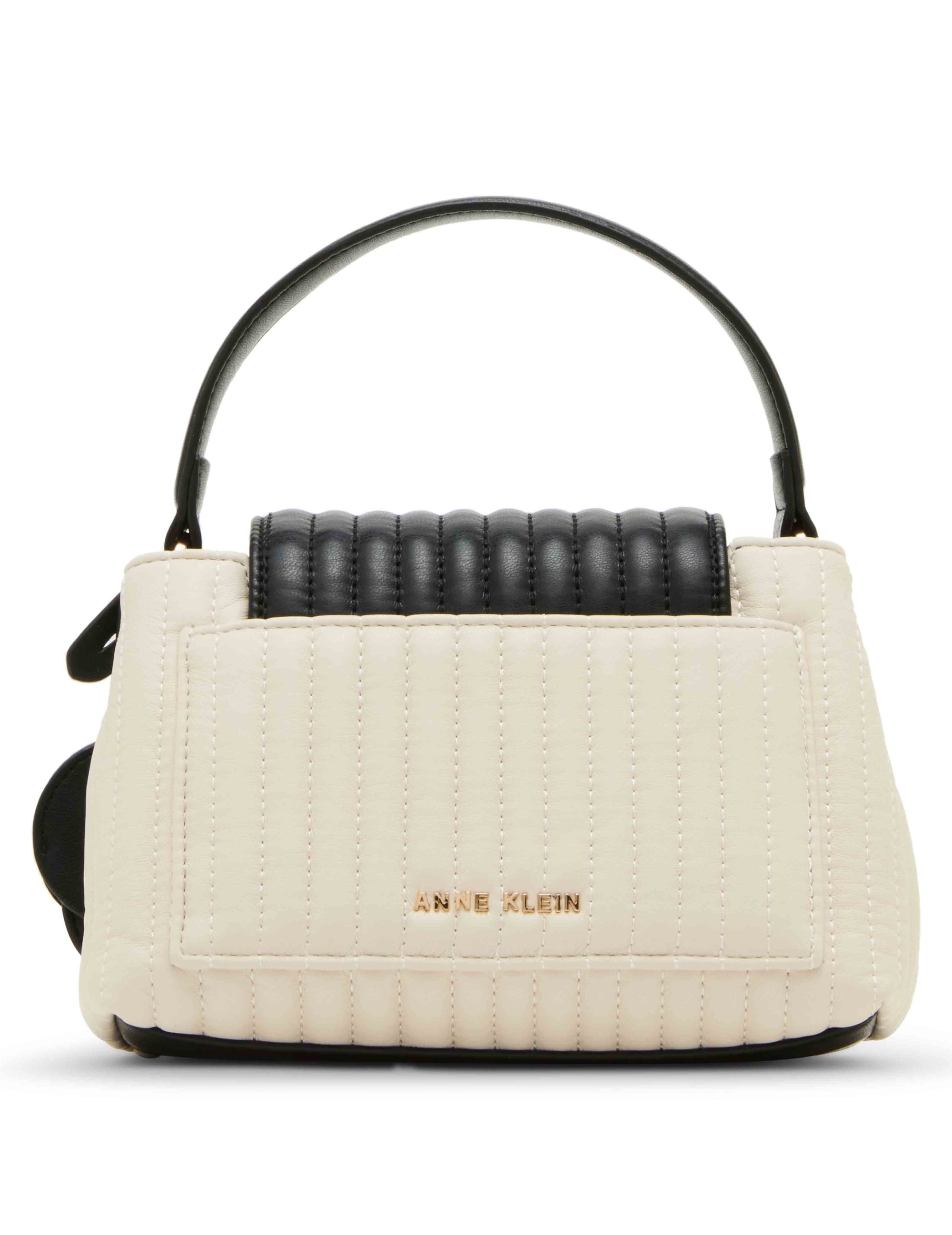 Anne Klein Colorblocked Small Satchel With Mirror And Detachable Strap