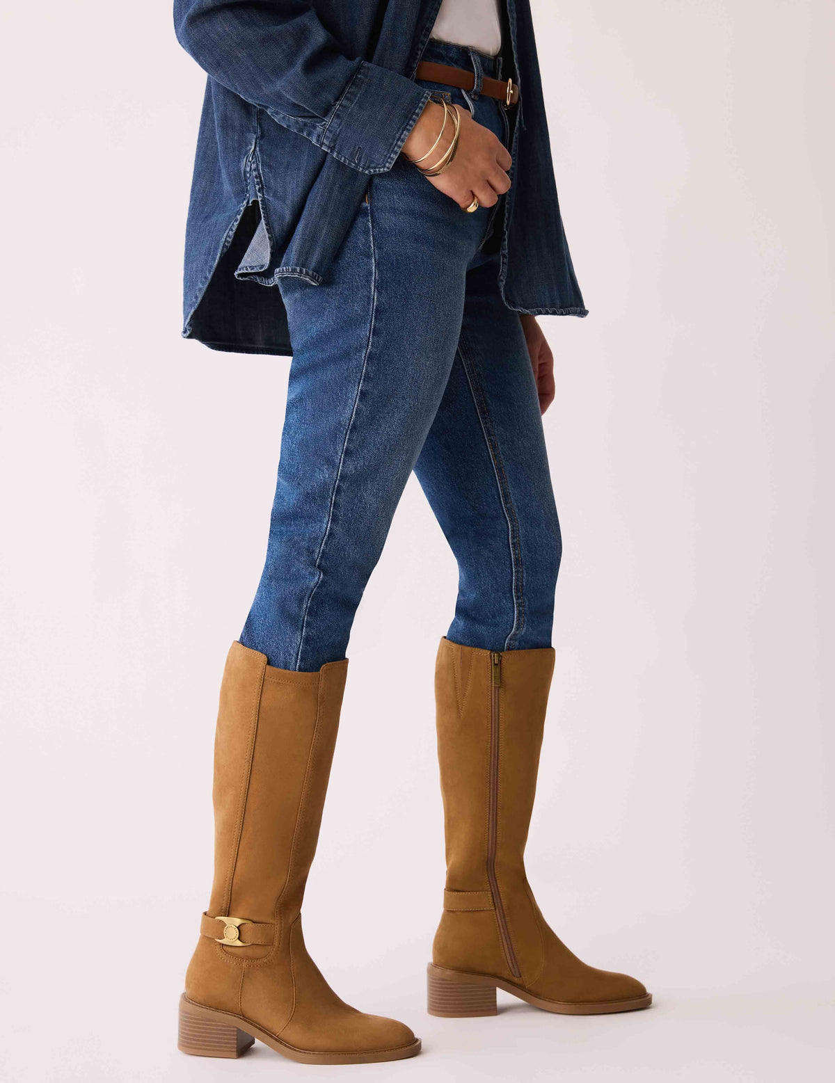 Anne Klein Tan Suede Anessa