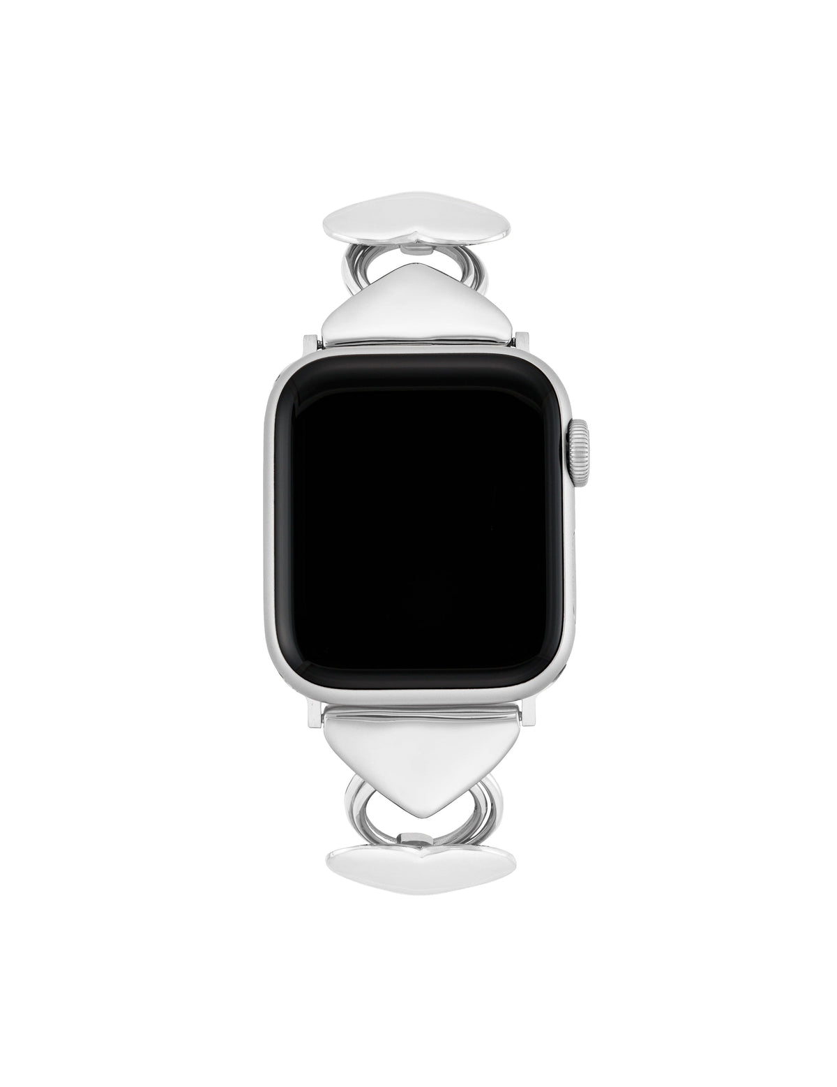 Anne Klein Silver-Tone Heart-Shaped Link Bracelet for Apple Watch®