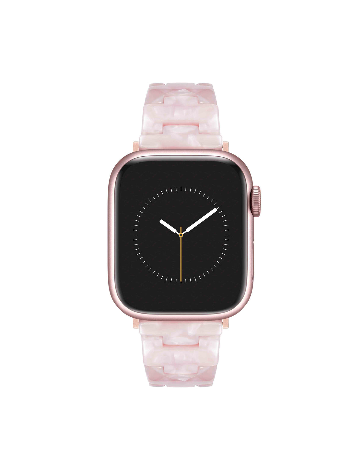 Anne Klein Pink/Rose Gold-Tone Marbleized Acetate Bracelet Band for Apple Watch®
