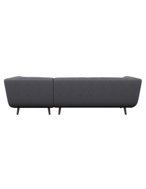 Anne Klein  Agnesi Gray 102" Sectional With Right Arm Facing Chaise