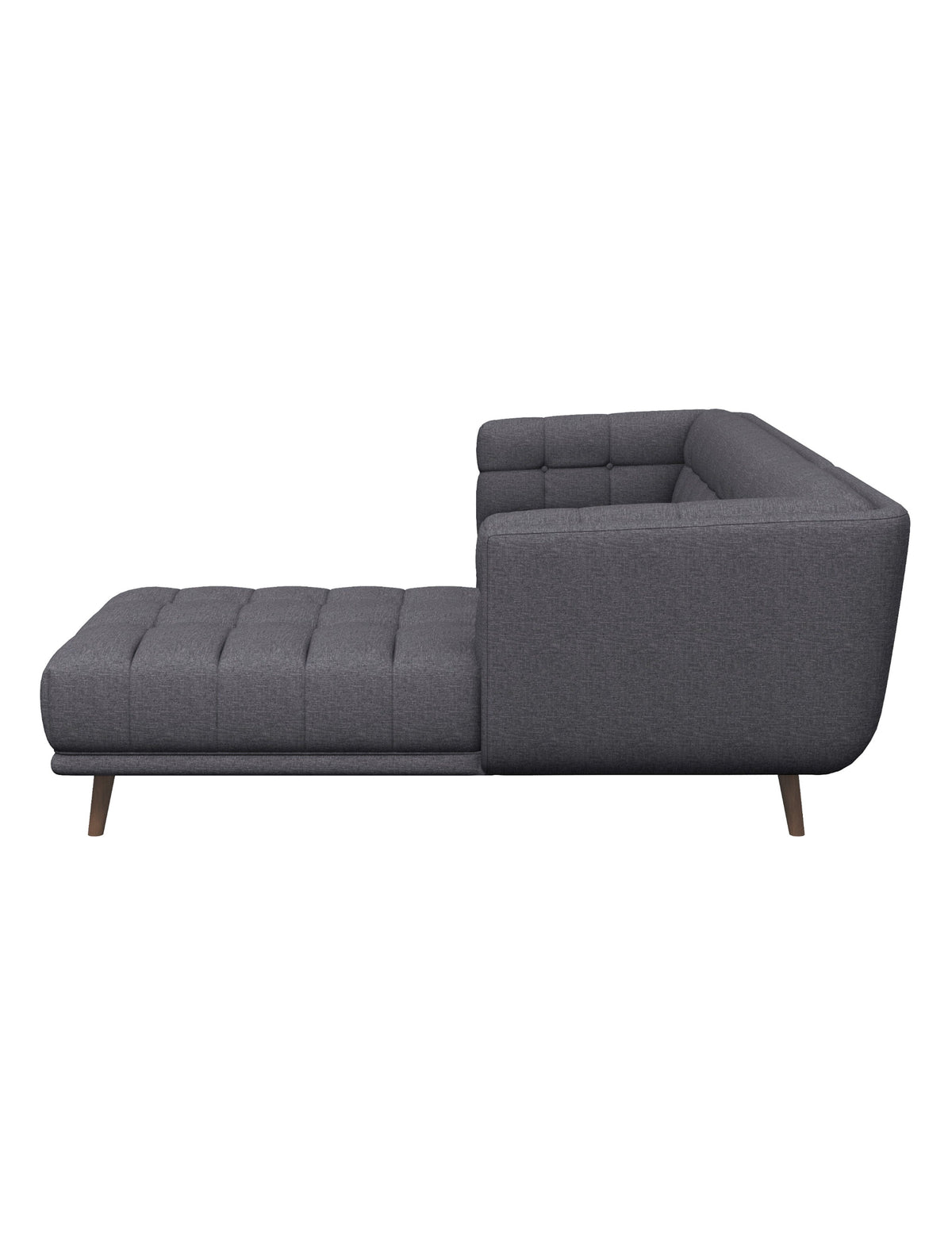 Anne Klein  Agnesi Gray 102&quot; Sectional With Right Arm Facing Chaise