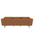 Anne Klein  Cardano Cognac Tan 89" Genuine Leather Sofa