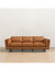 Anne Klein  Cardano Cognac Tan 89" Genuine Leather Sofa