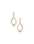 Anne Klein Gold Tone Drop With Pegged Pearl Pierced Earrings