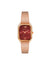 Anne Klein Rose Gold-Tone/ Red Iconic Octagonal Case Bracelet Watch