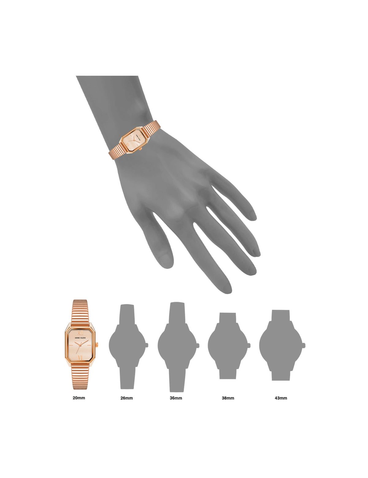 Anne Klein  Iconic Octagonal Case Bracelet Watch
