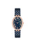 Anne Klein Navy/ Rose Gold-Tone Oval Crystal Accented Ceramic Bracelet Watch - Clearance