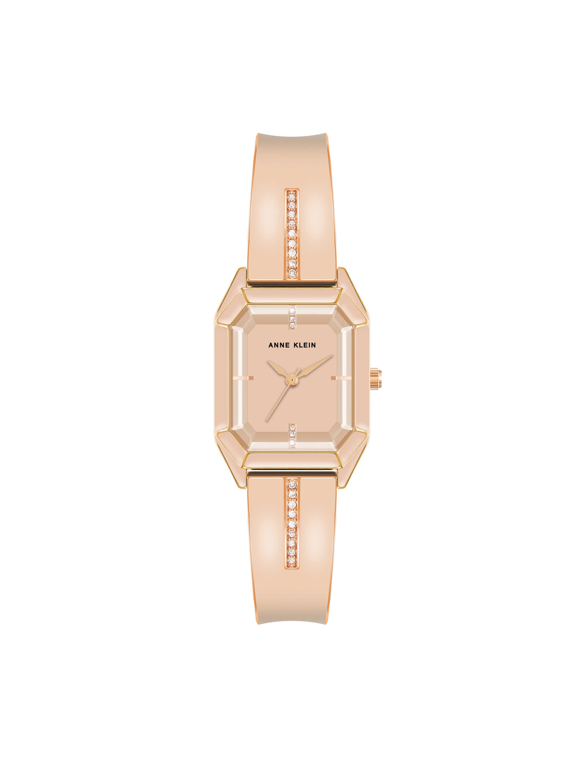 Anne Klein Blush/ Rose Gold Tone Elegant Bangle Bracelet Watch - Clearance