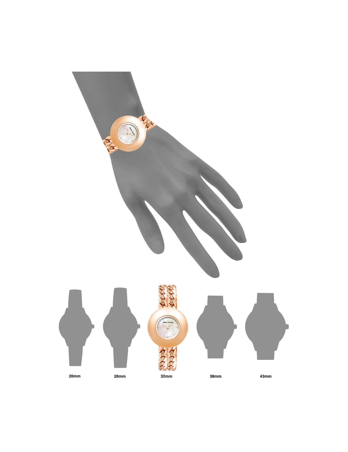 Anne Klein  Double Chain Bracelet Watch - Clearance