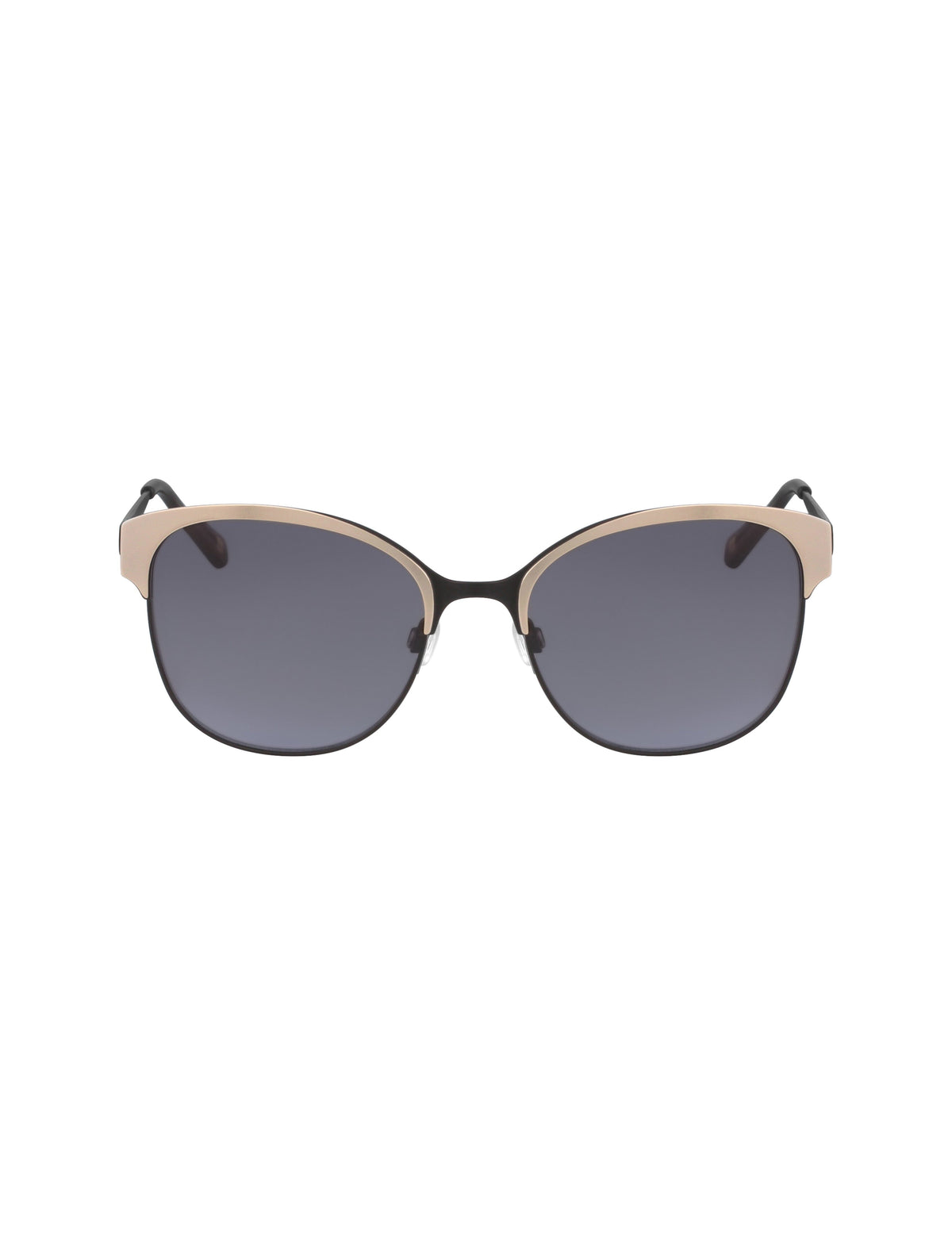 Anne Klein BLACK Two-Tone Metal Square Sunglasses