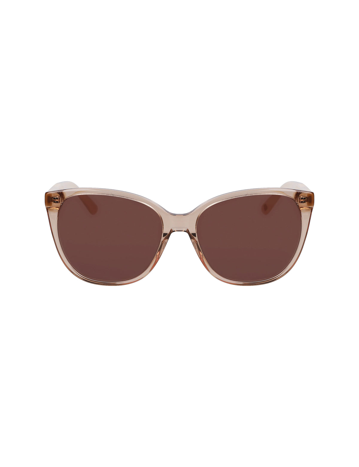 Anne Klein Taupe Crystal Cat-Eye Braided Sunglasses display picture 1