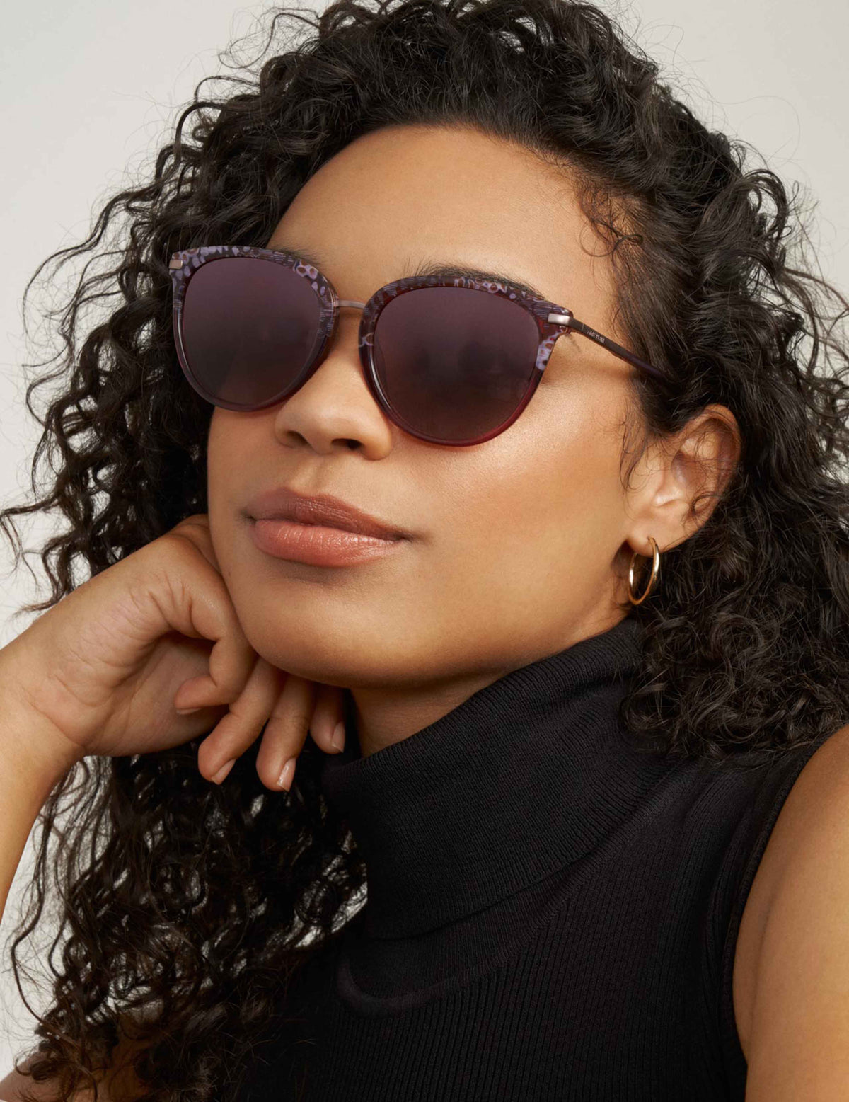 Square Animal Sunglasses Merlot | Anne Klein display picture 1