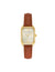 Anne Klein Brown&Gold-Tone Octagonal Shaped Leather Strap Watch
