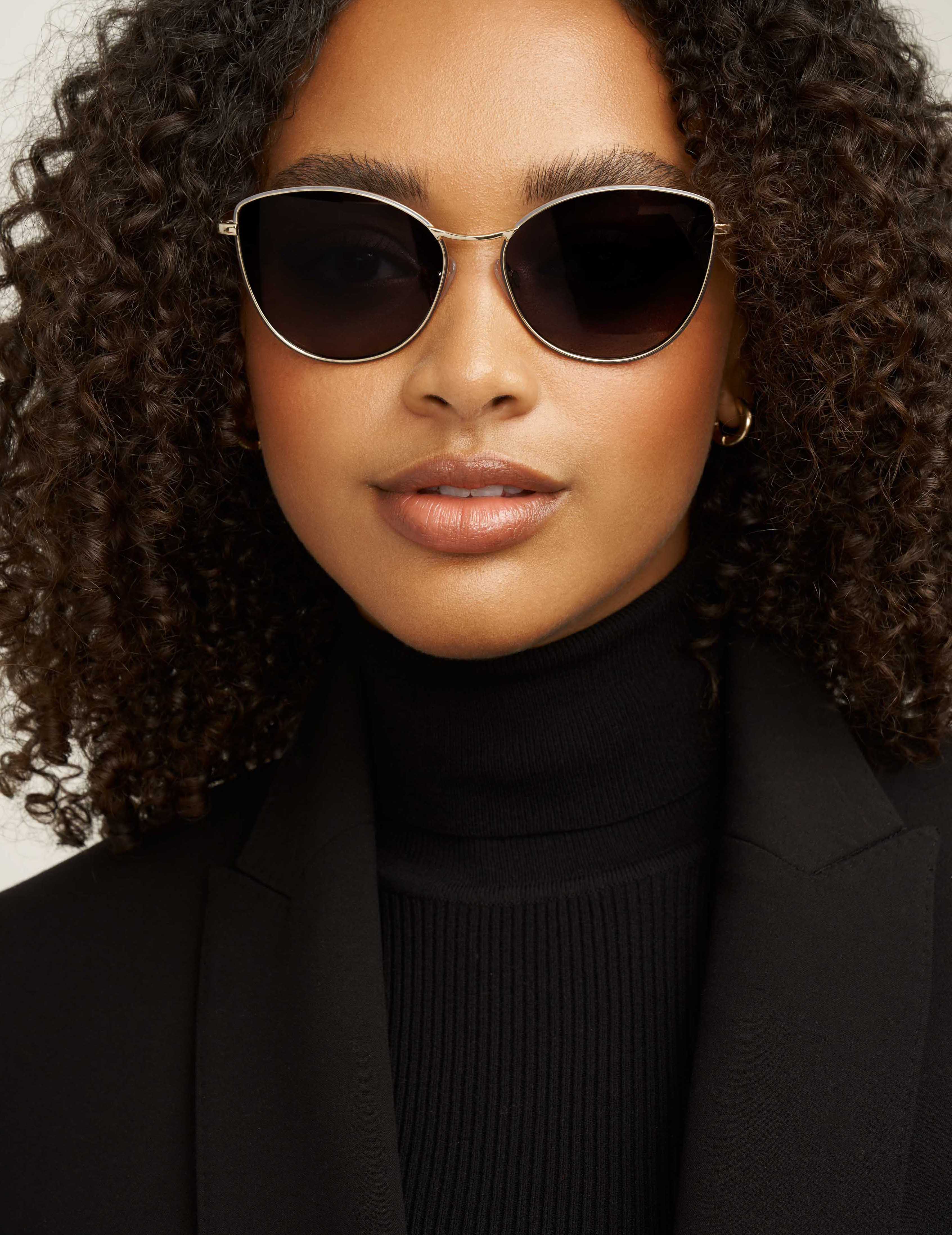 Metallic cat eye sunglasses on sale