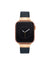 Anne Klein Navy/Rose Gold-Tone Leather Band for Apple Watch®