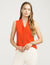 Anne Klein Poppy Sleeveless Tie Front Blouse- Clearance