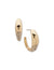 Anne Klein Gold Tone Pave Hoop Earring - Gold / Crystal