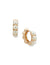 Anne Klein Gold Tone Pearled Dome Huggie Hoop Earring