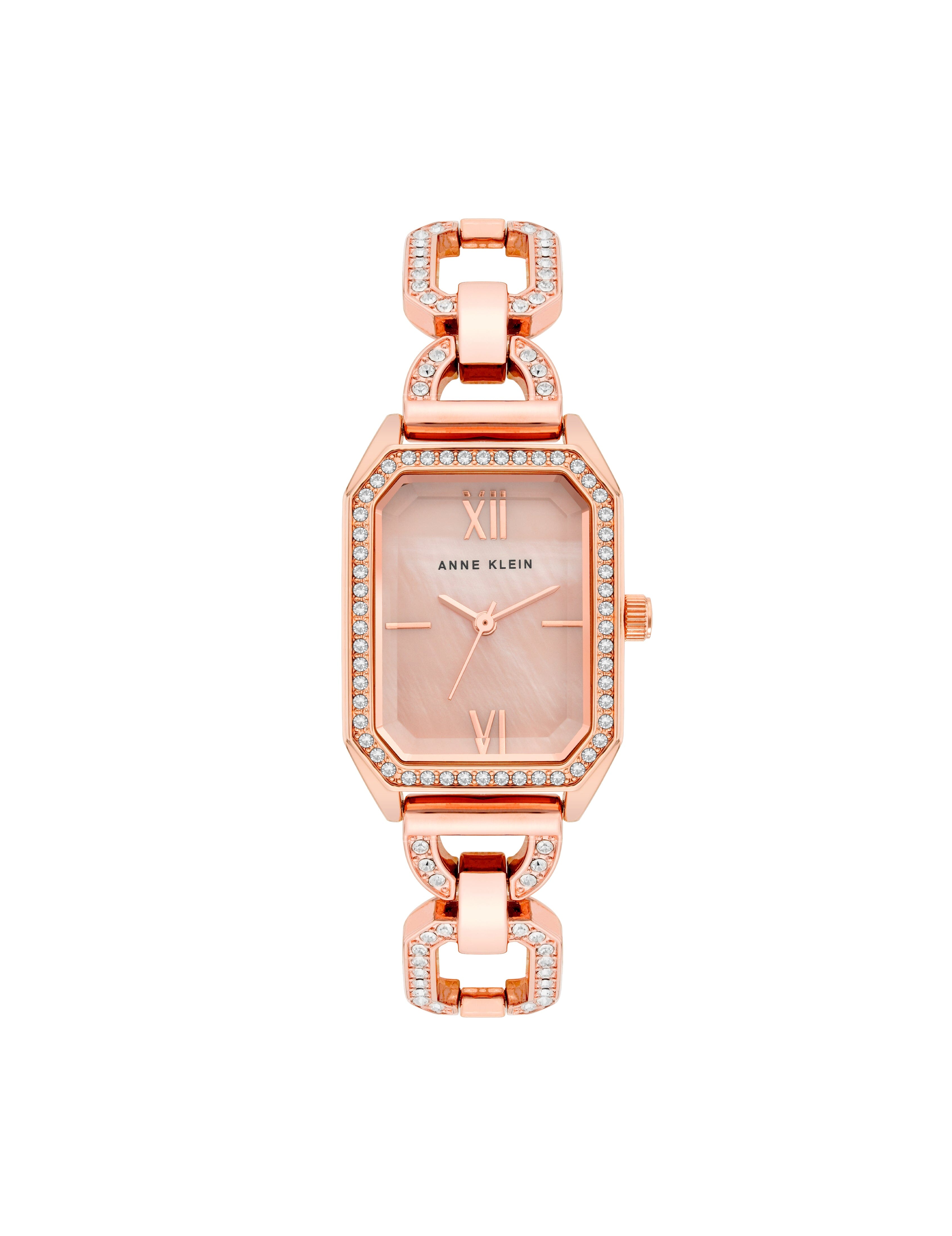 Crystal Accented Open Link Watch Anne Klein