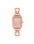 Anne Klein Rose Gold-Tone Crystal Accented Open Link Watch