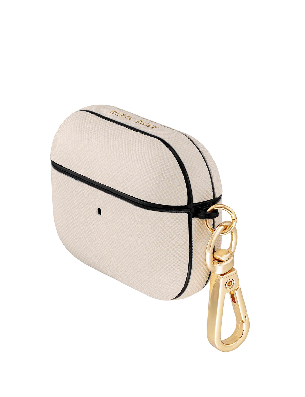 Anne Klein Ivory/Gold-Tone Saffiano Vegan Leather AirPods® Pro Case