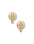 Anne Klein Gold Tone Pearled Gold Button Earring