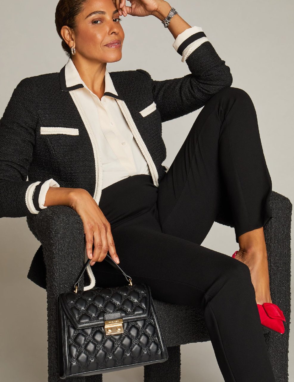 Anne klein black satchel Clearance