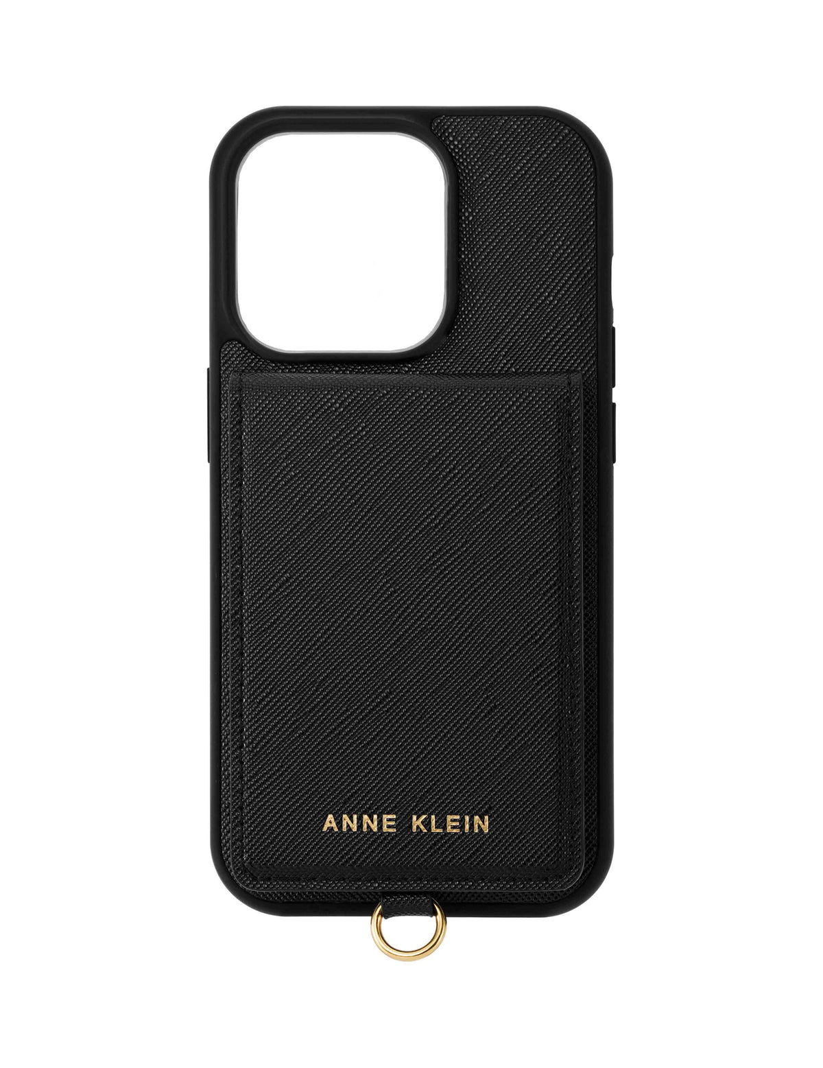 Anne Klein Black Saffiano Vegan Leather iPhone® 14 Pro Max Case