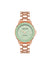 Anne Klein Green/Rose Gold-Tone Gemstone Dial Bracelet Watch