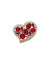 Anne Klein Gold Tone Red Heart Brooch in Gift Box