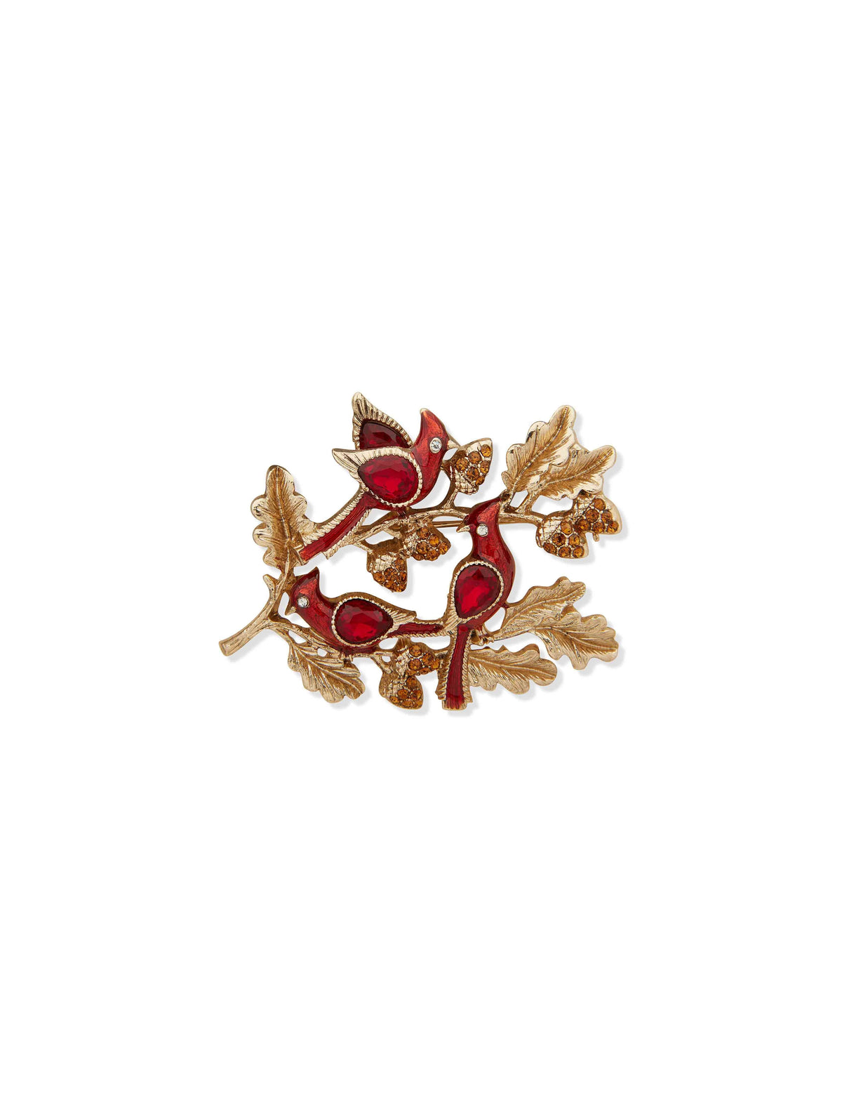 Anne Klein Gold Tone Birds on a Branch Brooch