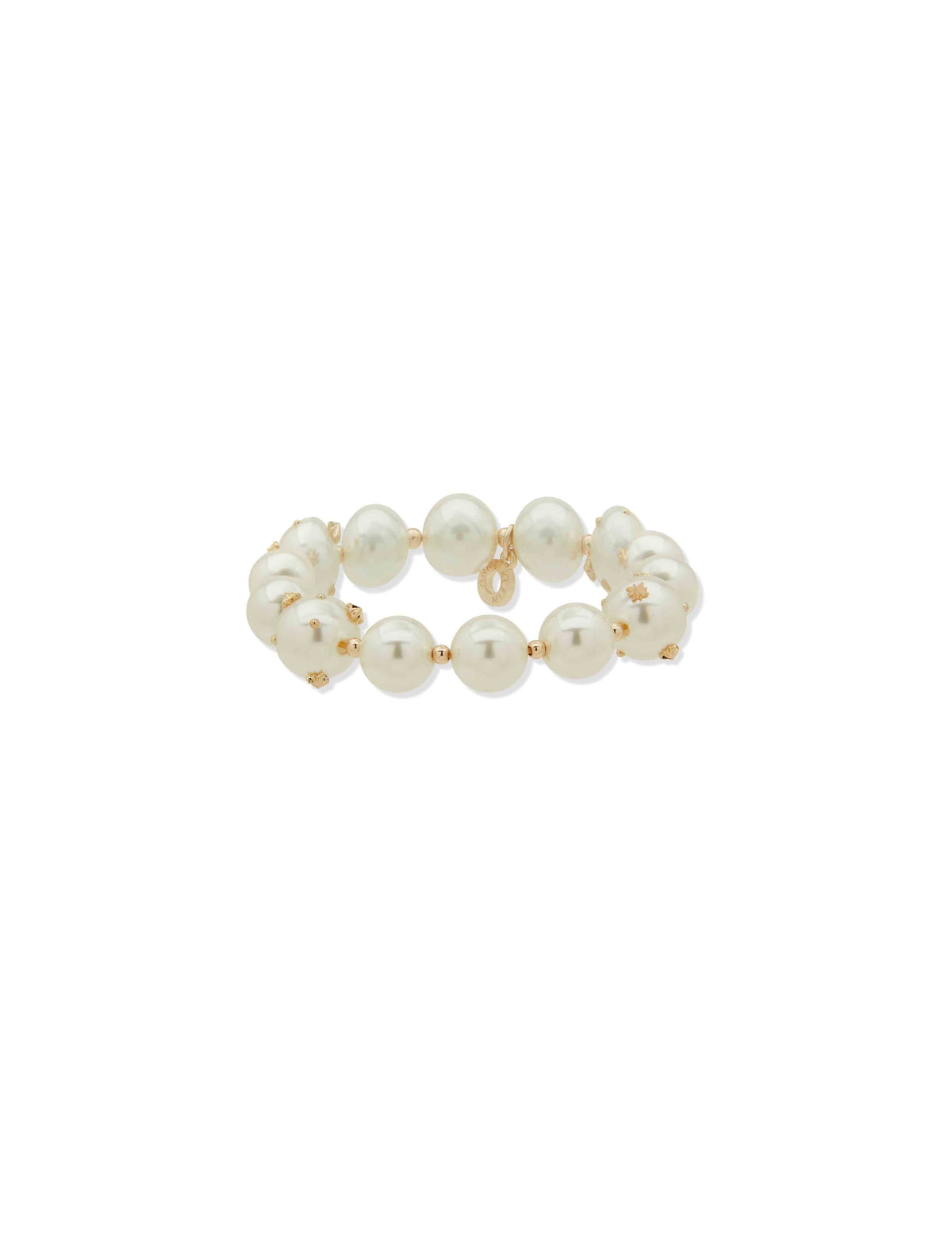 Anne Klein Gold Tone Pearl Star Bracelet - Gold/Pearl