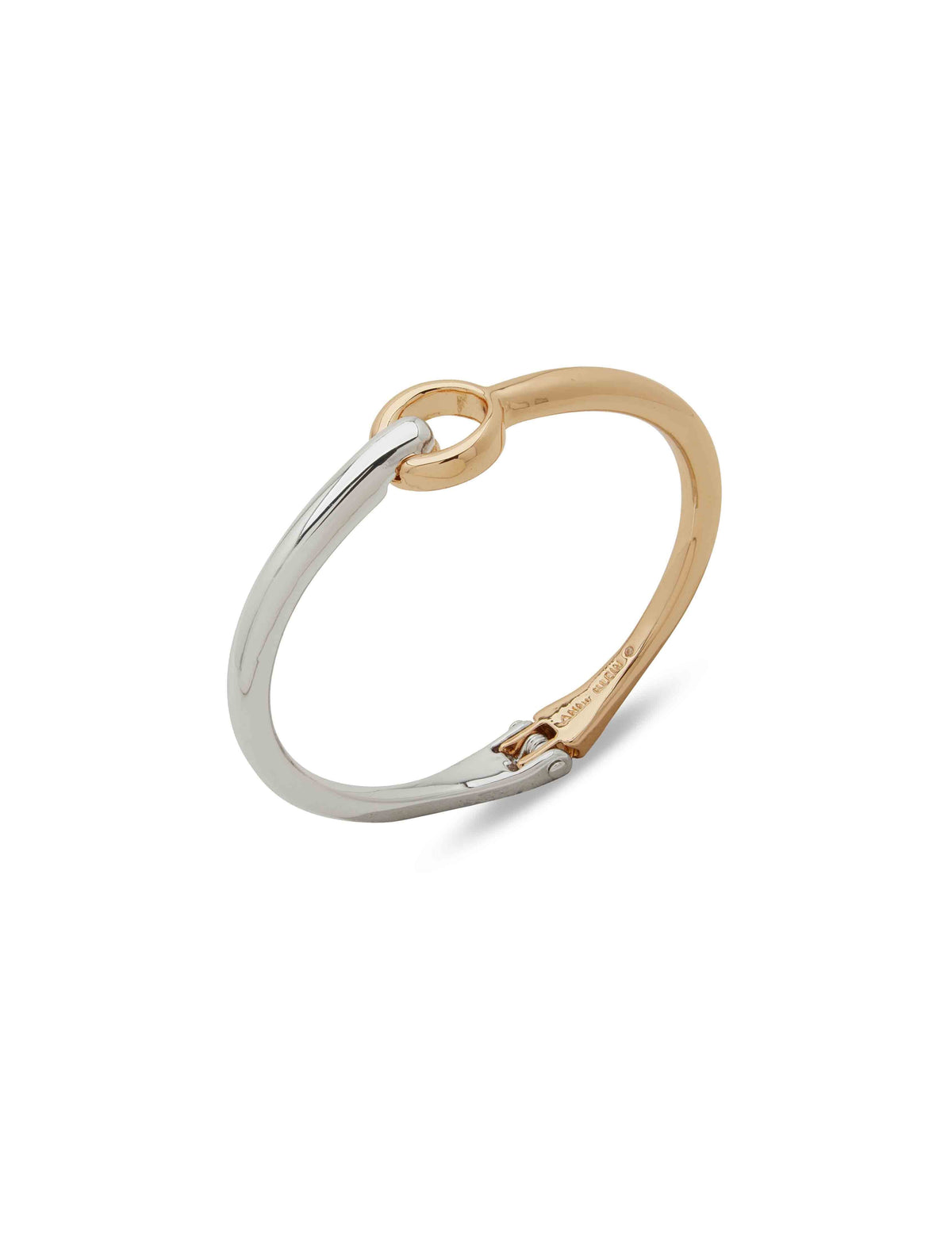 Anne Klein Two Tone Open Oval Hinge Bracelet
