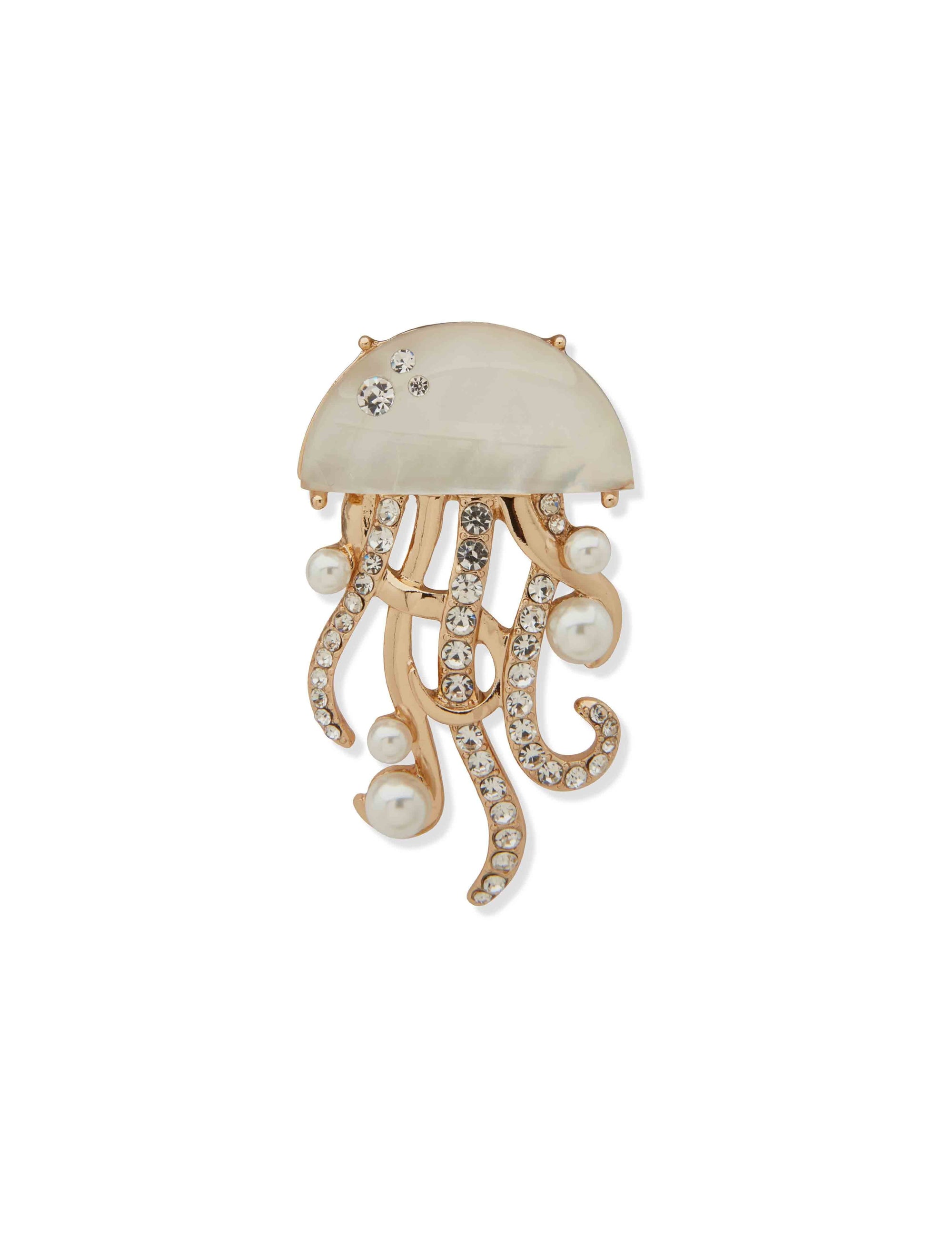 Anne Klein Gold Tone Jelly Fish Pin