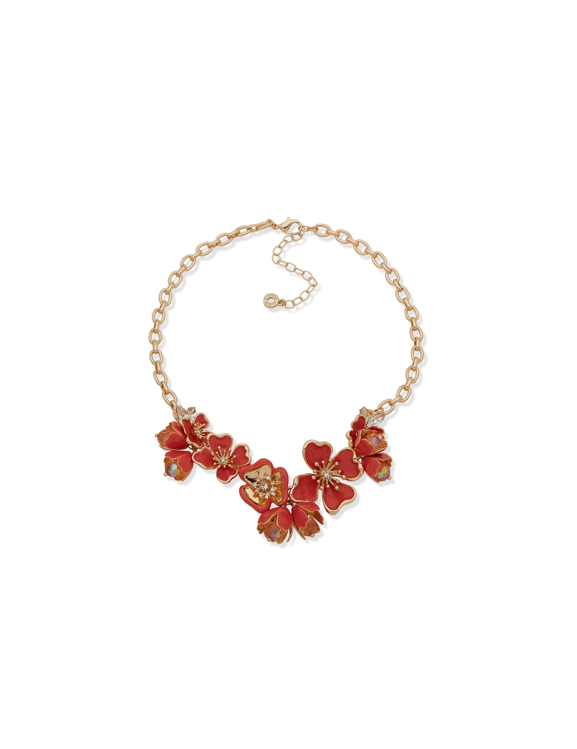 Drama Textured Floral Frontal Necklace The Jewelry Group