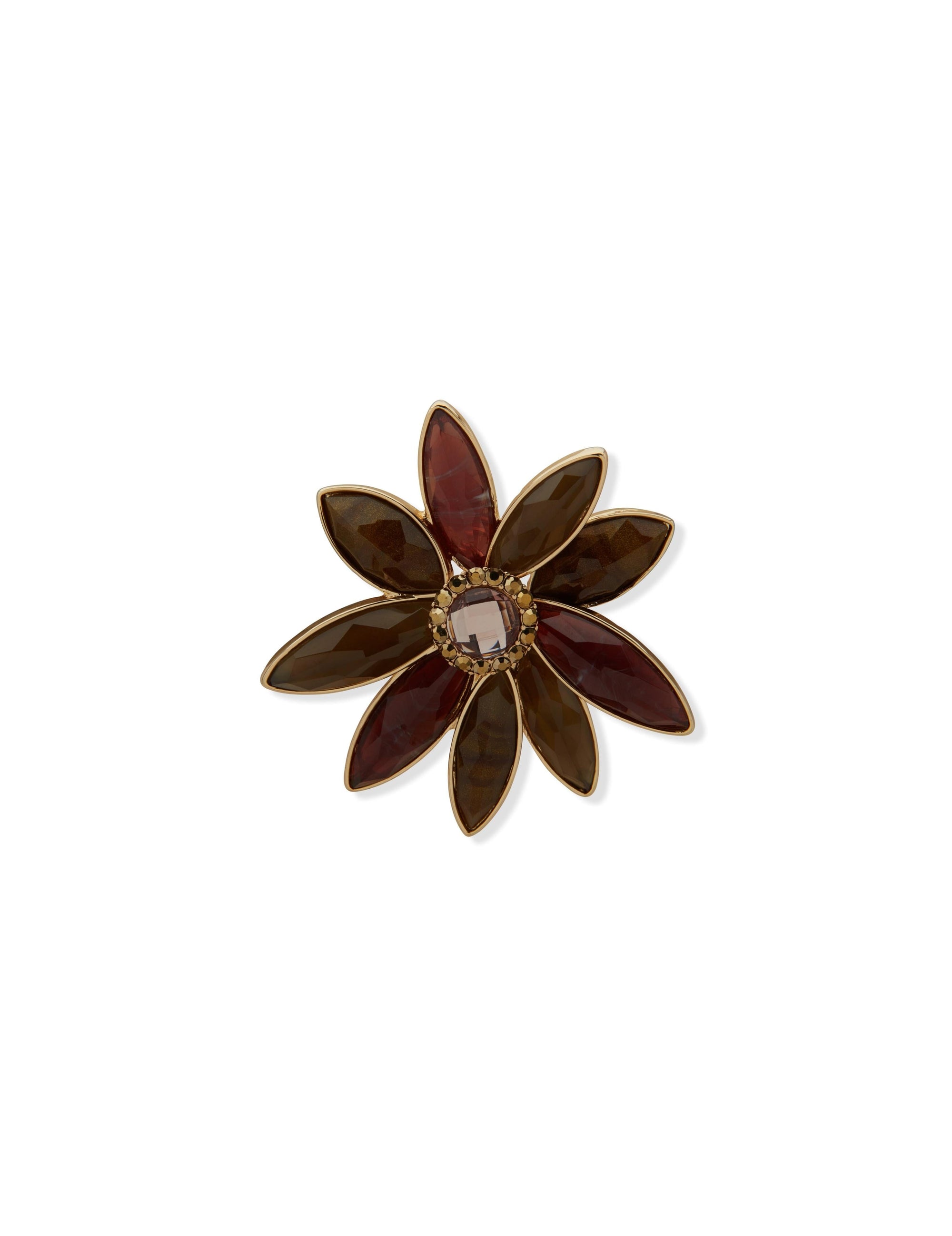 Anne Klein Gold Tone Open Flower Boxed Pin