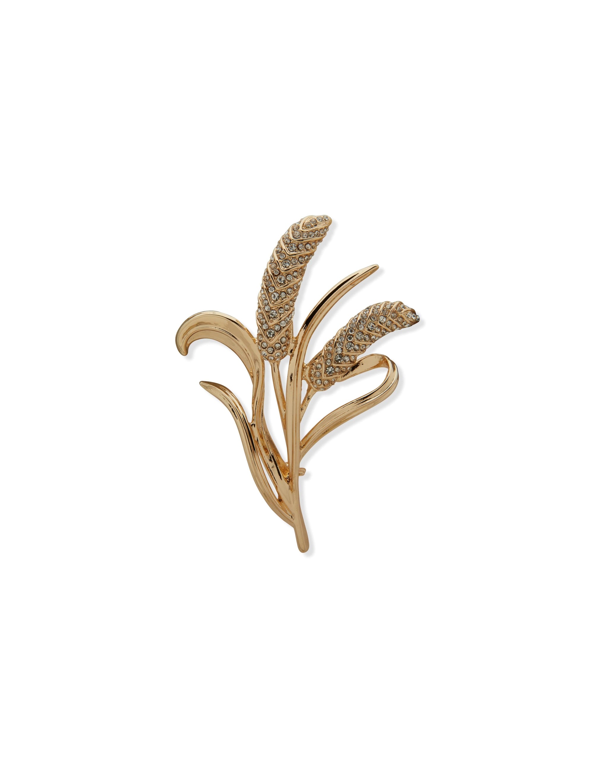 Anne Klein Gold Tone Wheat Leaf Boxed Pin