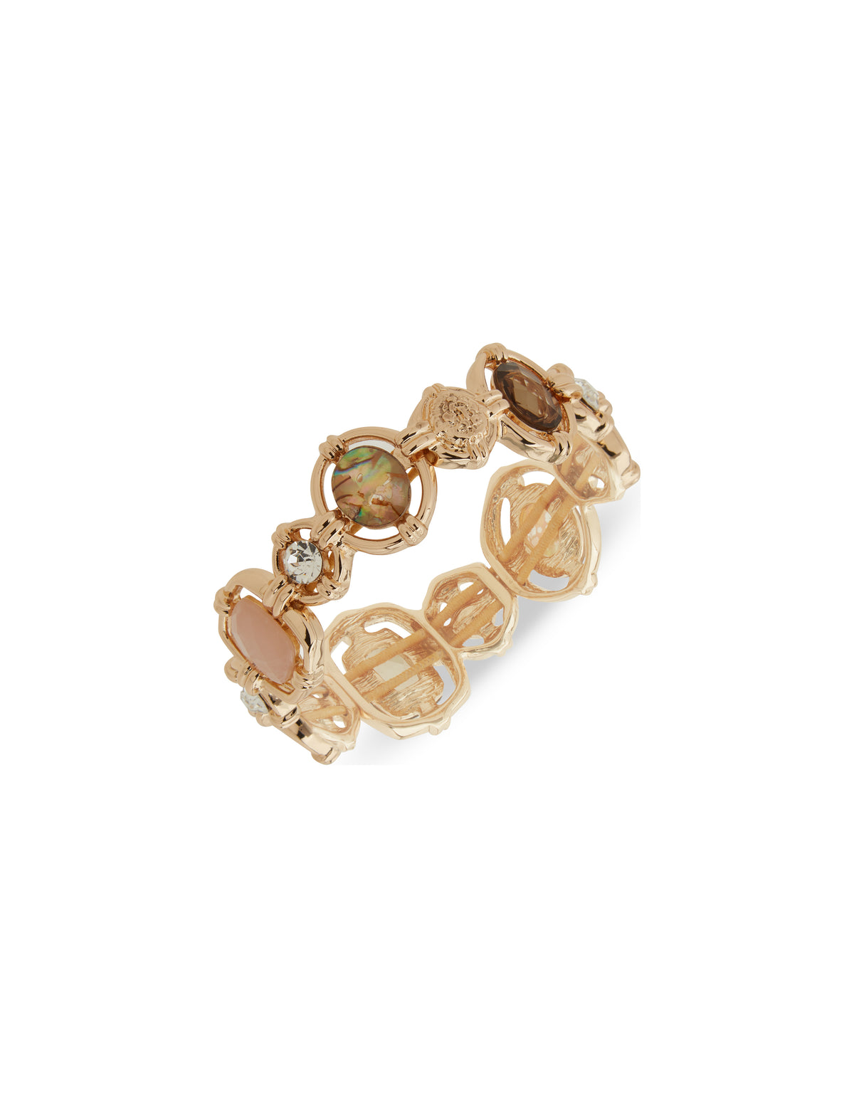 Stone and Link Stretch Bracelet
