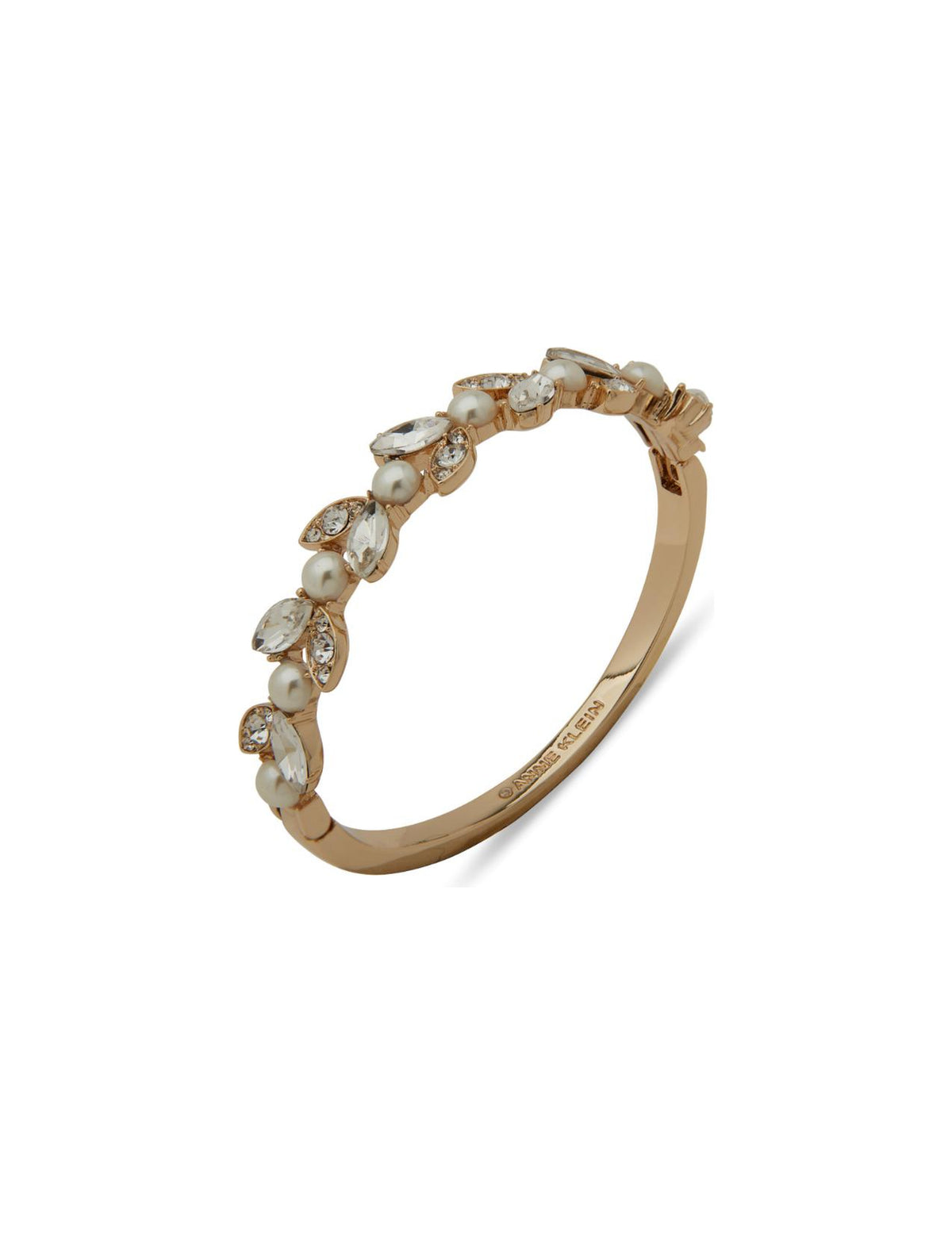 Oval Navette Stone Hinged Bracelet