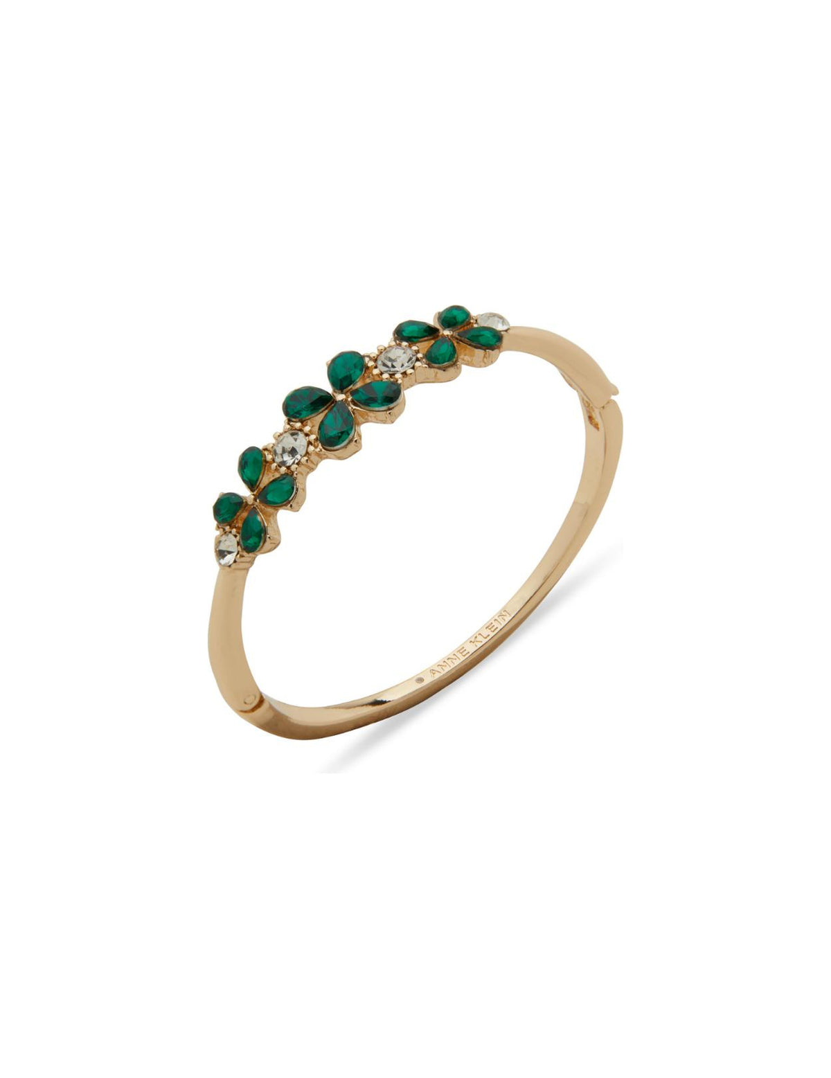 Floral Stone Hinged Bracelet