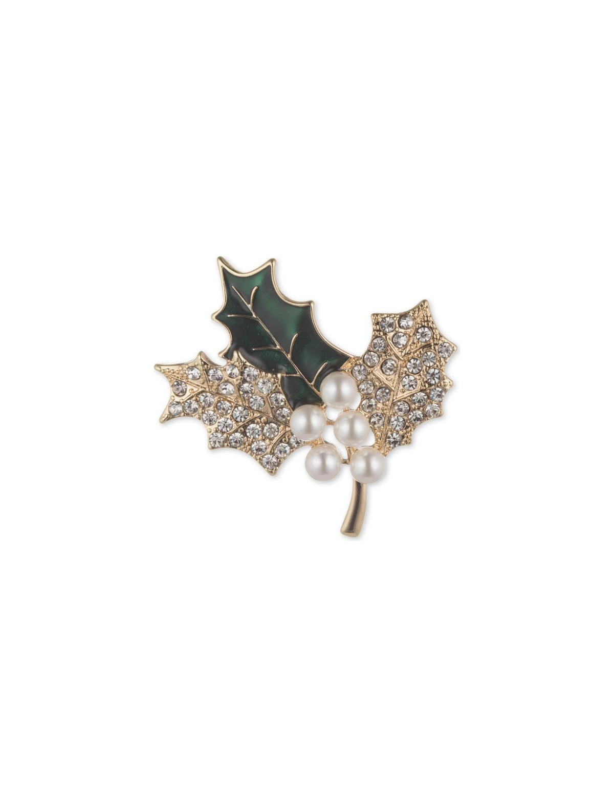 Holly Branch Boxed Brooch