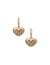 Anne Klein Gold Tone Heart Stud With Crystals