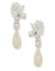 Anne Klein Silver Tone Pearl Cluster Stud Earring - Silver